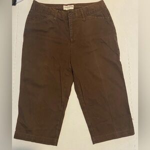 St. John's Bay Petite Stretch Pants in Brown Size 10P